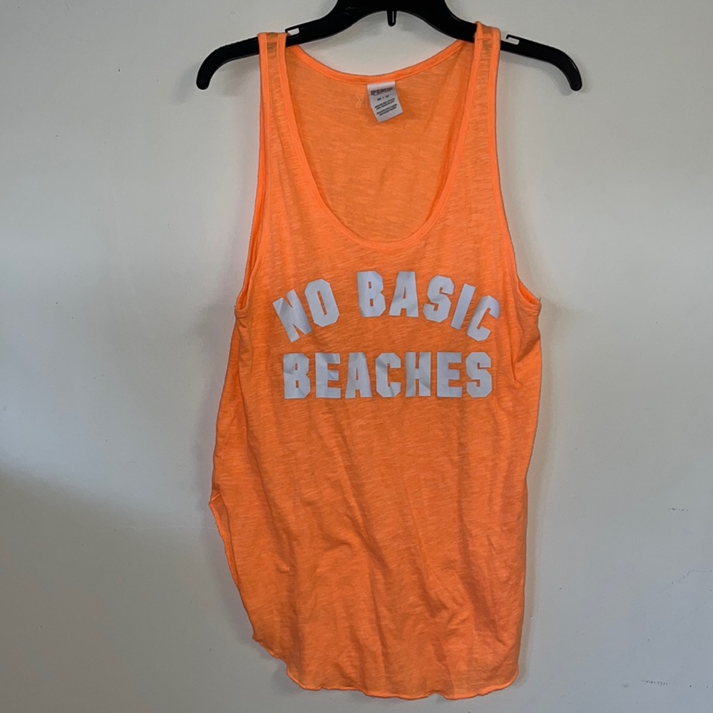 VS Pink “no basic beaches” tank top